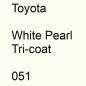 Preview: Toyota, White Pearl Tricoat, 051.